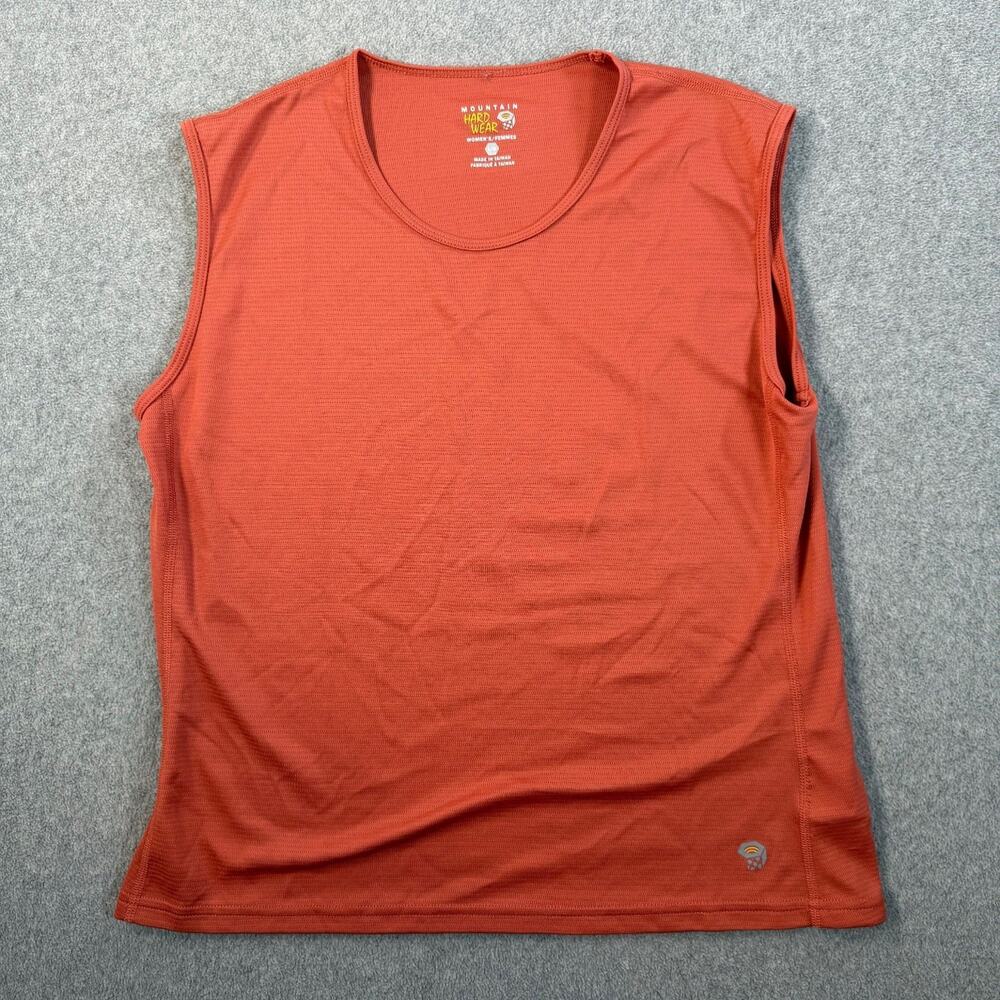 Mountain Hardwear Women's Large Orange Sleeveless Activewear Top Tank Shirt